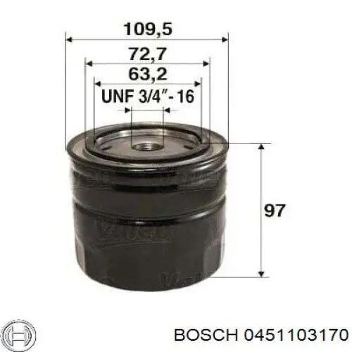 Фильтр масла Bosch 0451103170