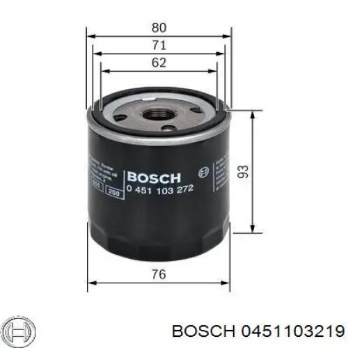 Фильтр очистки масла центробежный Bosch 0451103219 цена, от 5.23 USD