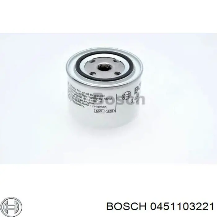 Filtro de aceite 0451103221 Bosch