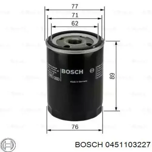 0451103227 Bosch масляный фильтр