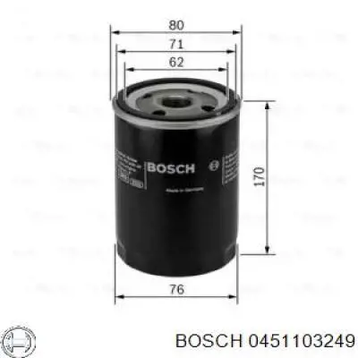 0 451 103 249 Bosch масляный фильтр