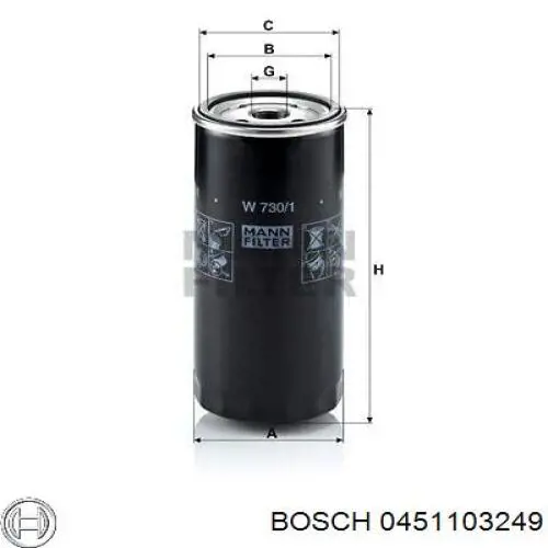 Фильтр масла Bosch 0451103249