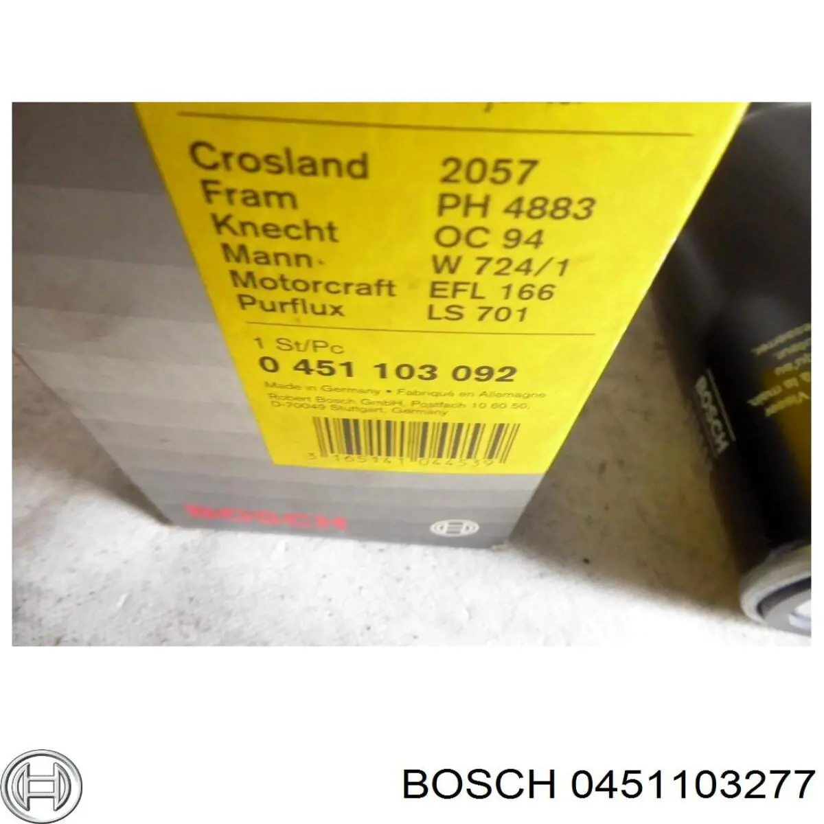 Фильтр очистки масла центробежный Bosch 0451103277 цена, от 6.41 USD