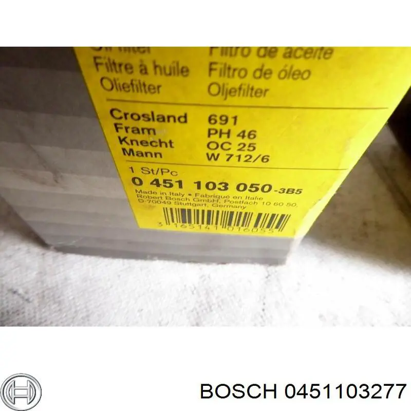 Купить 0451103277 Bosch Фильтр центробежный очистки масла