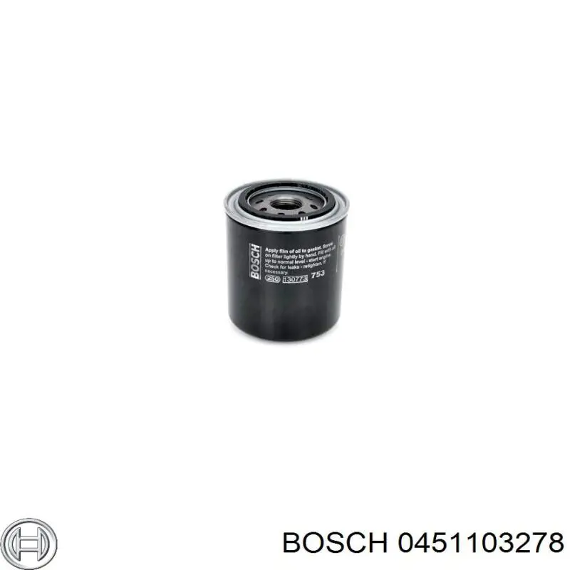 Filtro de aceite 0451103278 Bosch