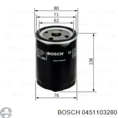 0 451 103 280 Bosch масляный фильтр
