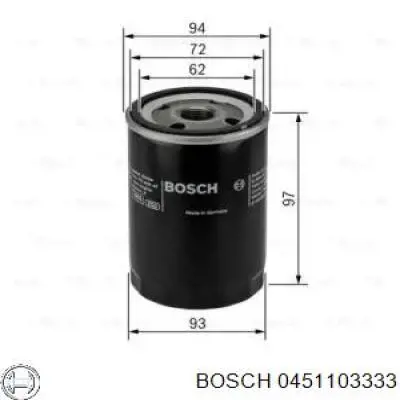 Фільтр масляний 0451103333 Bosch