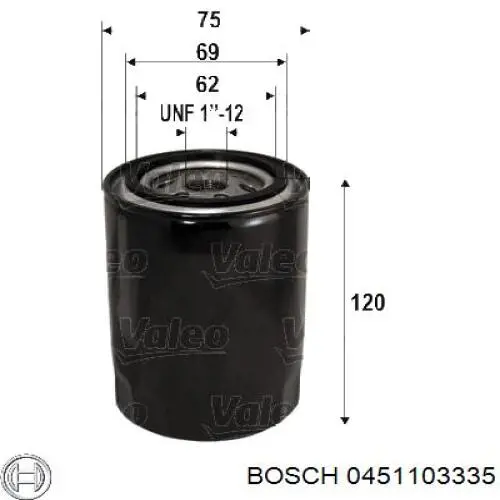 0 451 103 335 Bosch масляный фильтр