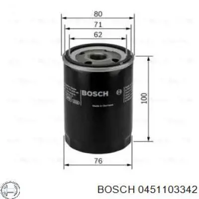 Filtro de aceite 0451103342 Bosch