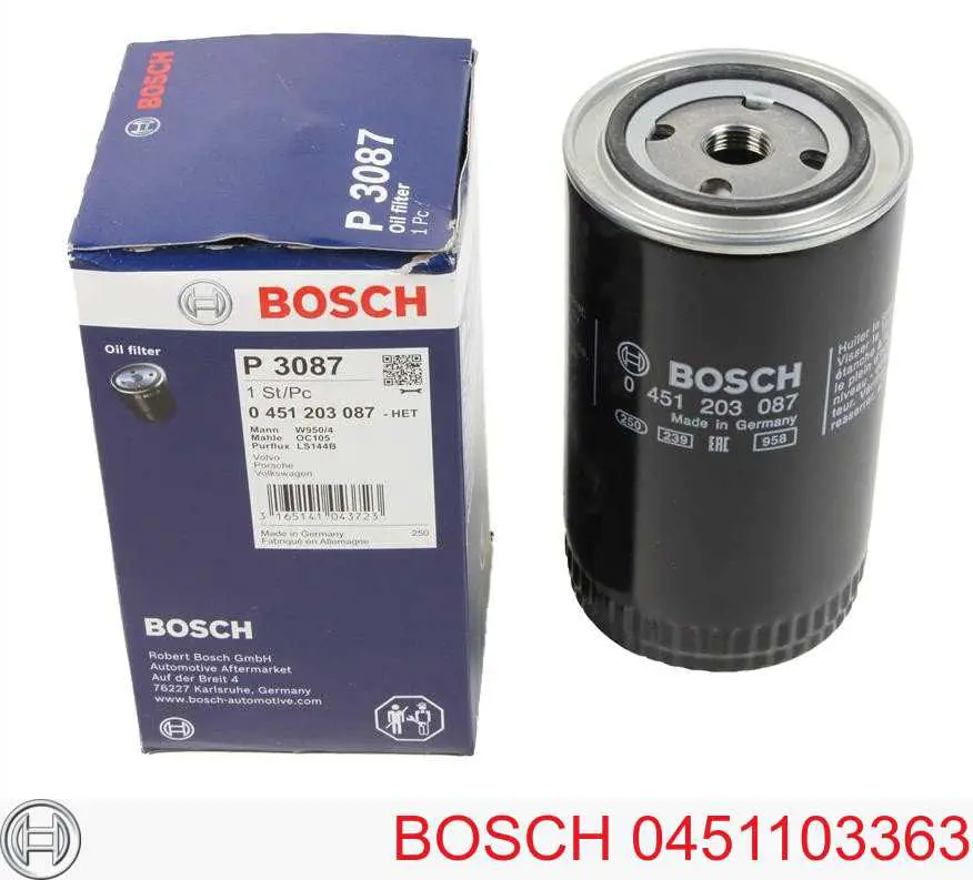 Масляный фильтр 0451103363 Bosch