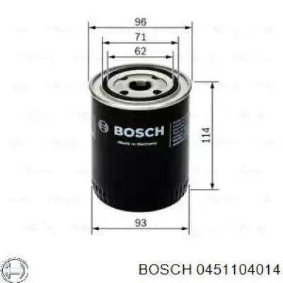 Filtro de aceite 0451104014 Bosch