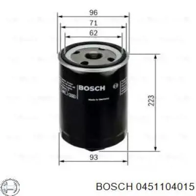 Filtro hidráulico 0451104015 Bosch