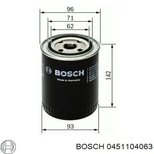 Фільтр масляний 0451104063 Bosch