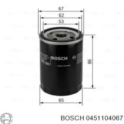 0 451 104 067 Bosch масляный фильтр