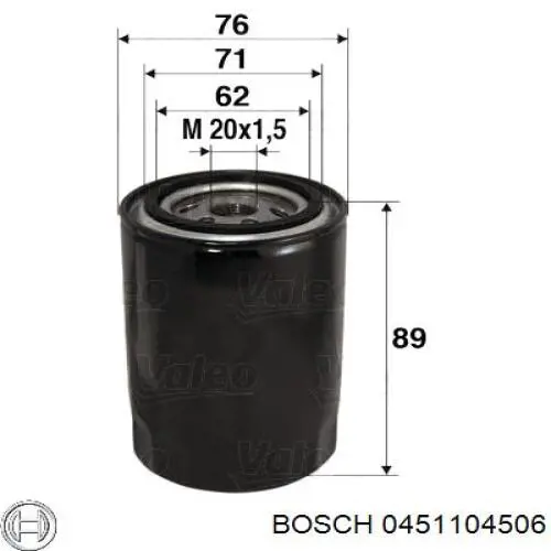 0451104506 Bosch масляный фильтр