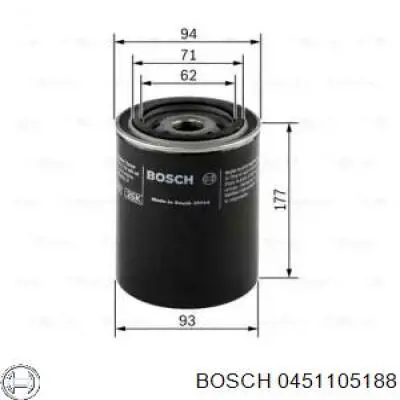 Фильтр гидравлической системы Bosch 0451105188