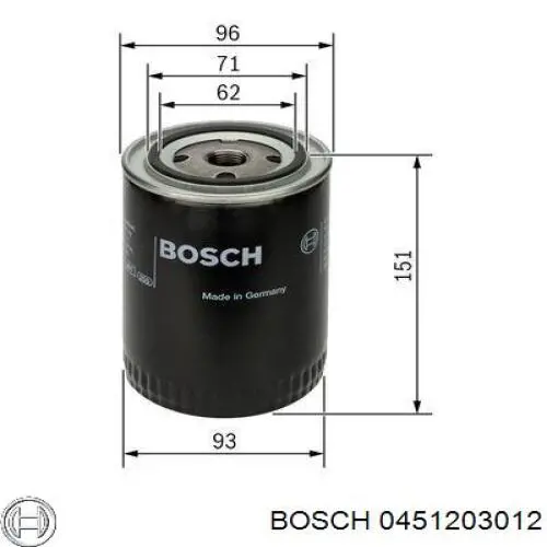 Фільтр масляний 0451203012 Bosch