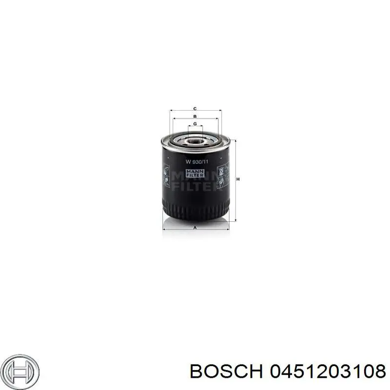 0451203108 Bosch Масляный фильтр двигателя