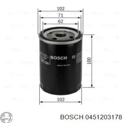 0451203178 Bosch масляный фильтр