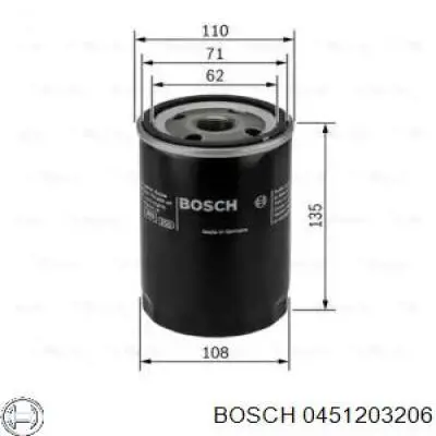 Масляный фильтр 0451203206 Bosch