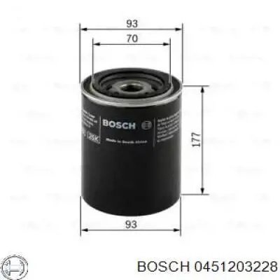 Filtro de aceite 0451203228 Bosch