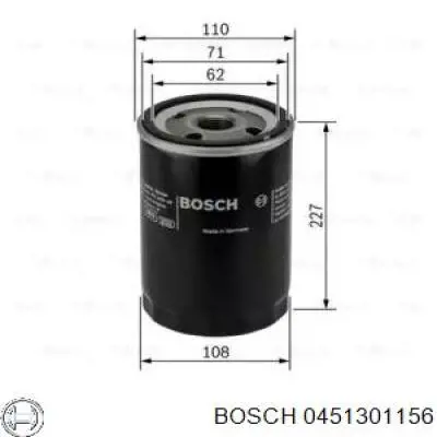 Масляный фильтр 0451301156 Bosch