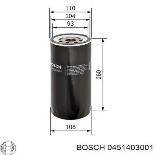 Фільтр масляний 0451403001 Bosch