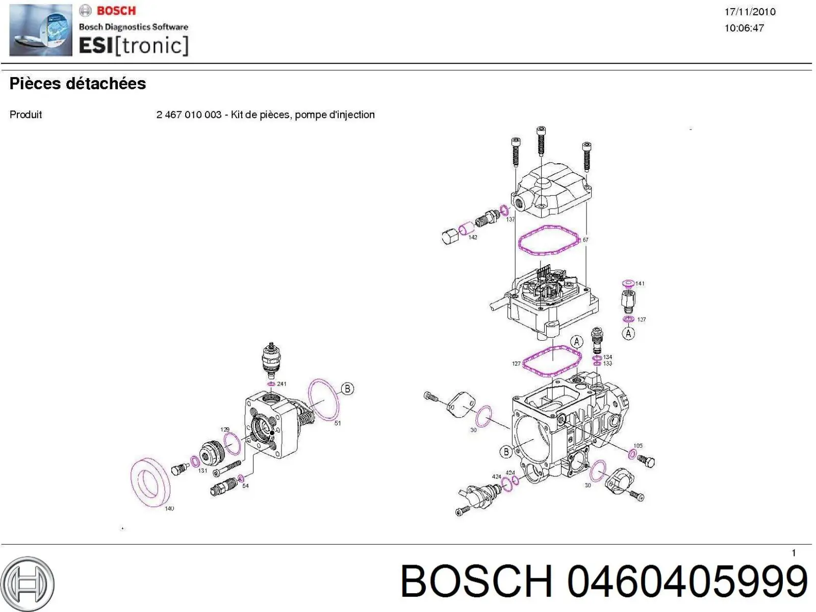 0460405999 Bosch Насос топливный высокого давления (ТНВД)