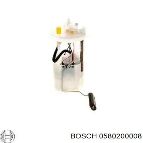 0 580 200 008 Bosch módulo de bomba de combustível com sensor do nível de combustível