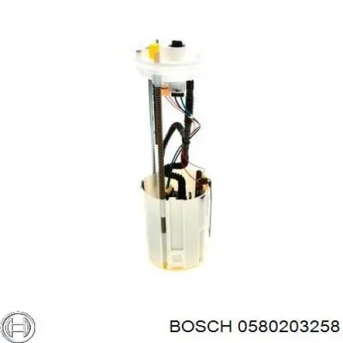 0 580 203 258 Bosch módulo de bomba de combustível com sensor do nível de combustível