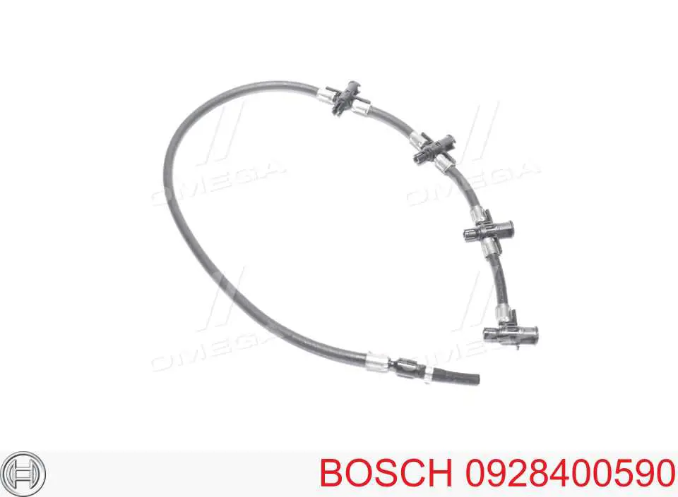 Трубка топливная, обратная от форсунок Bosch 0928400590