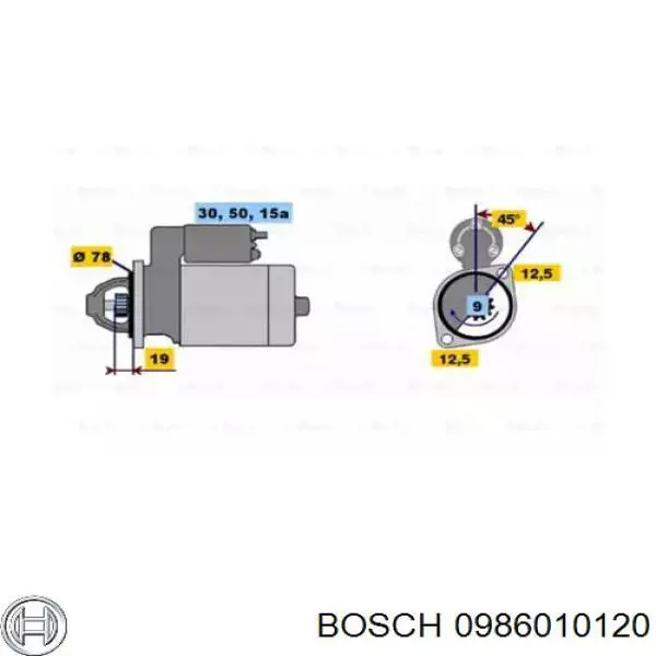 0986010120 Bosch стартер