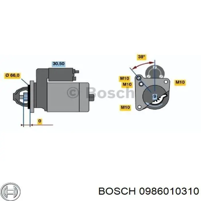 0986010310 Bosch стартер