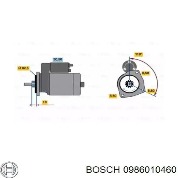 Стартер 0986010460 Bosch