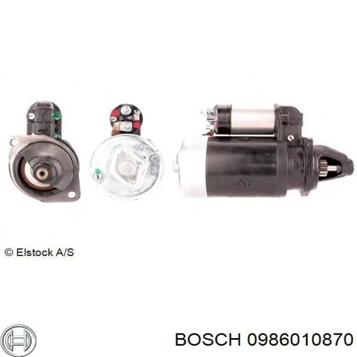 Motor de arranque 0986010870 Bosch