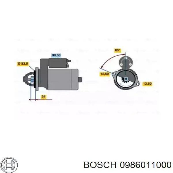 Стартер 0986011000 Bosch