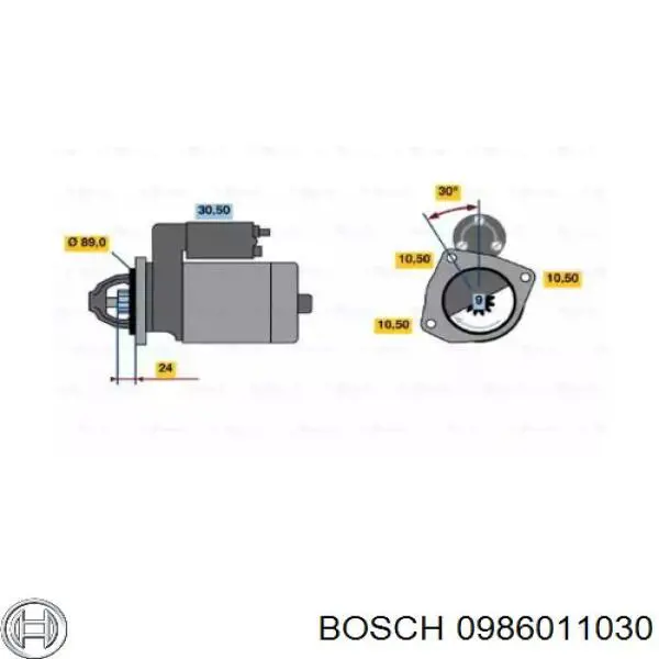 0986011030 Bosch стартер
