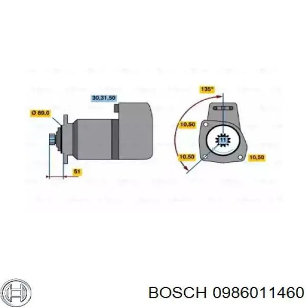 0986011460 Bosch стартер