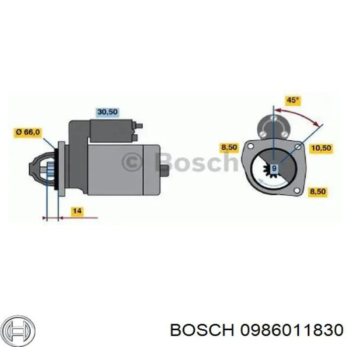 0986011830 Bosch стартер