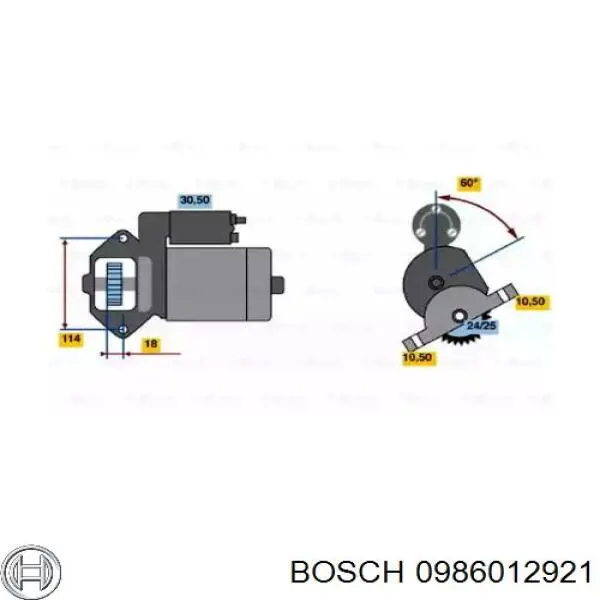 0986012921 Bosch стартер