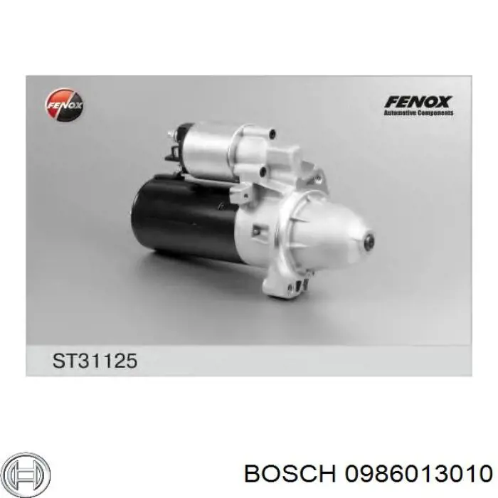 Motor de arranque 0986013010 Bosch