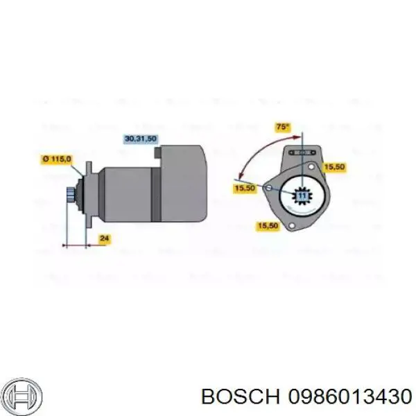 0986013430 Bosch стартер