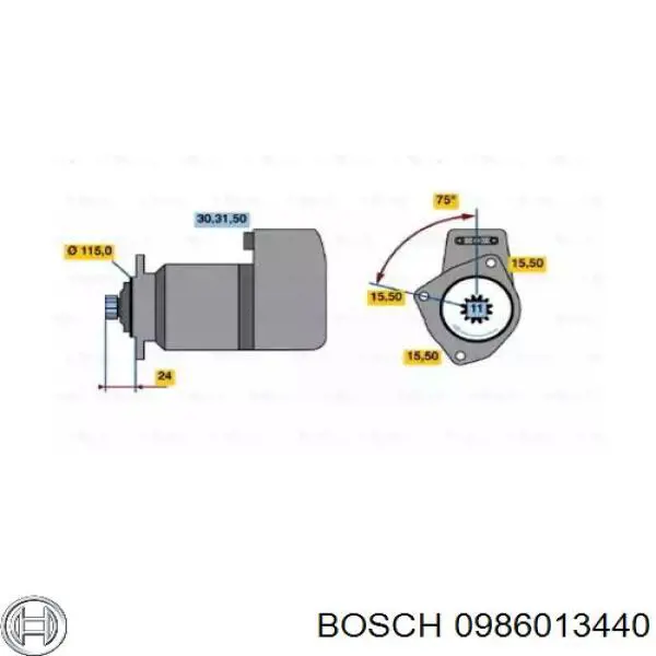 Стартер 0986013440 Bosch