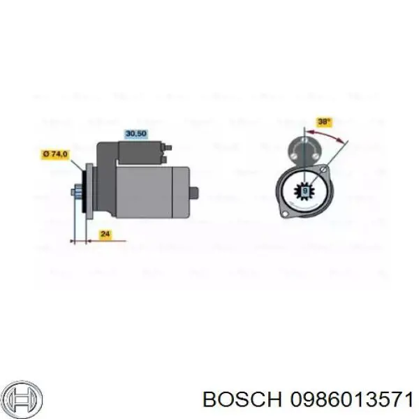 0986013571 Bosch стартер