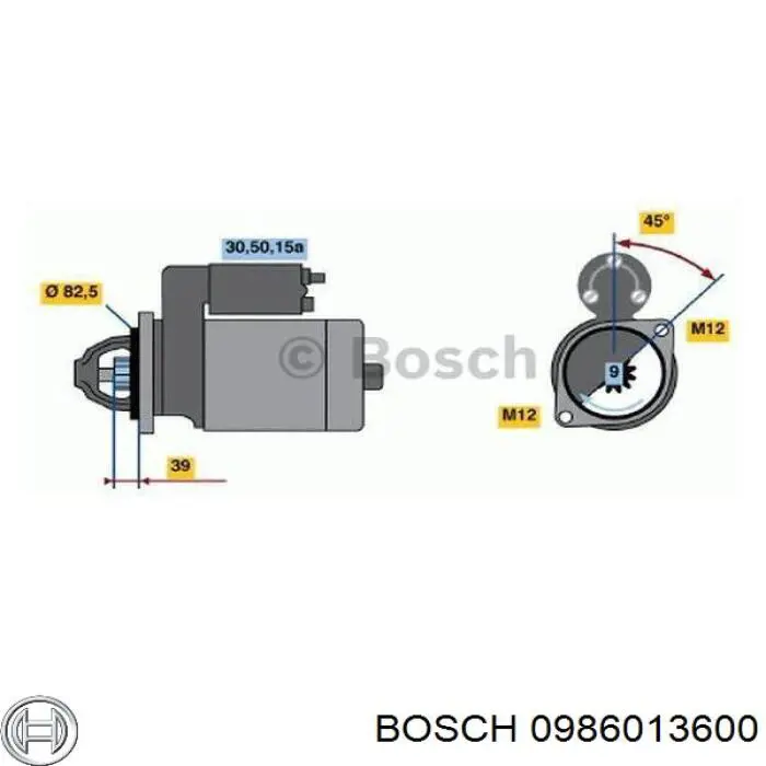 0986013600 Bosch стартер