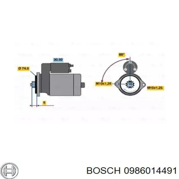 0986014491 Bosch стартер