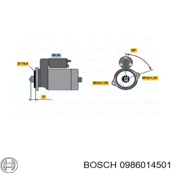 0986014501 Bosch стартер