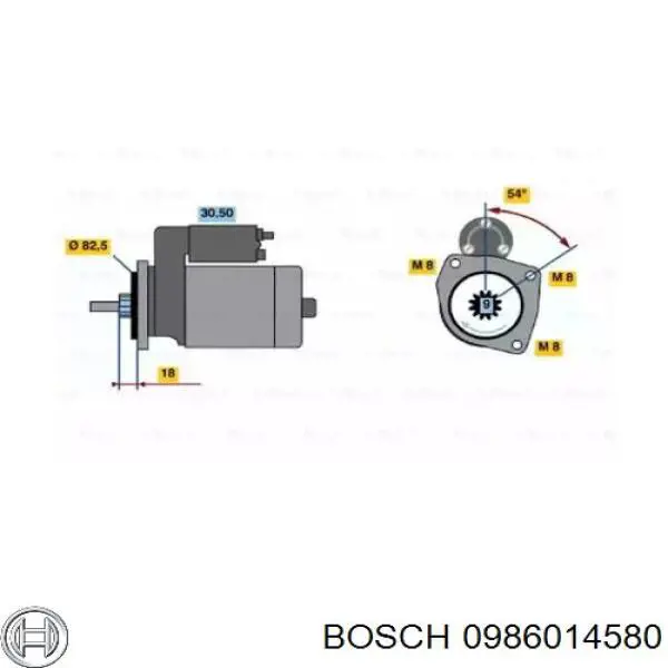 0986014580 Bosch стартер