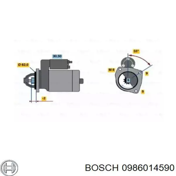 0986014590 Bosch стартер