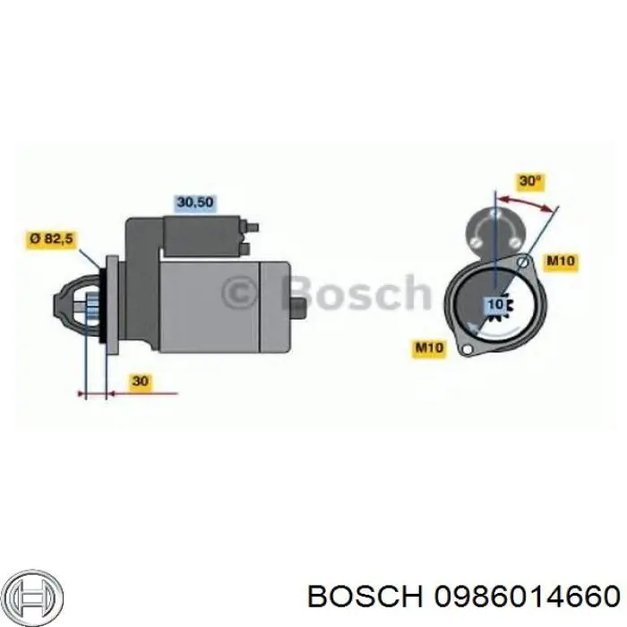 0 986 014 660 Bosch стартер
